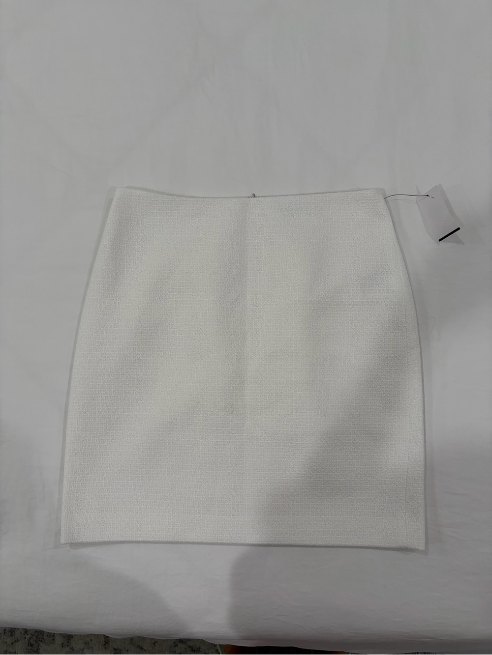Calvin Klein White Textured Mini Skirt